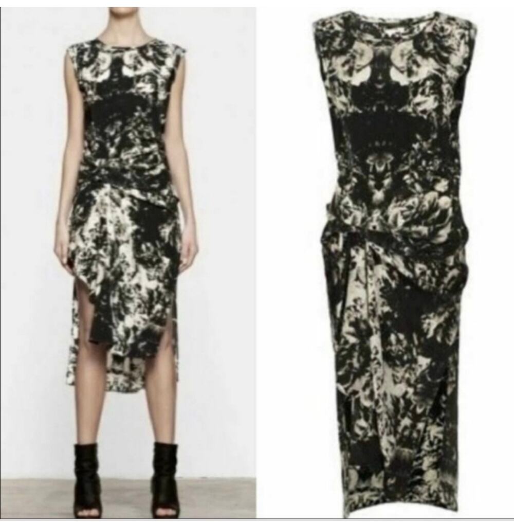 All Saints silk dress Mono Riviera like new Sz 4